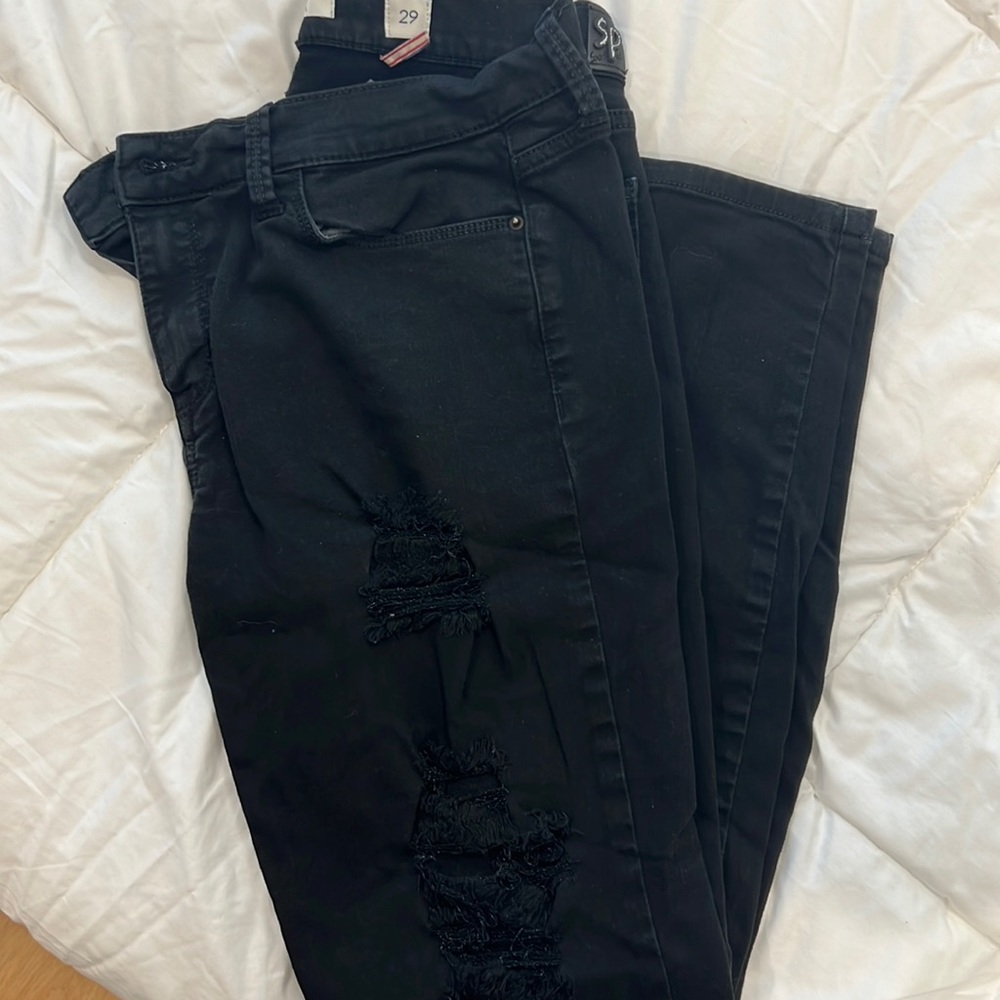 Black jeans with cuts- size 29 from SP Black